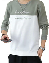 Full Sleeve  Printed Panel Style T-Shirt
